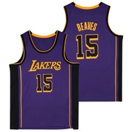 UNGU LA LOS ANGELES 15 AUSTIN REAVES PURPLE STATEMENT EDITION BASKETBALL JERSEY IMPORT EMBROIDERY