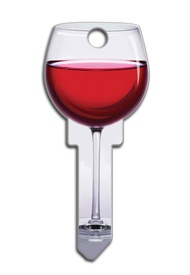 Lucky Line Key Shapes, RED Wine, House Key Blank, LW, 1 Key (B108L)