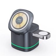 Ecily có thể gập lại sạc không dây 3 trong 1 15W Trạm Sạc nhanh cho i-Phone 14 13 12 Pro/Max/Plus Ai