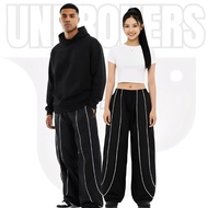 Downside Buggy Style Track Pants for Men and Women Black