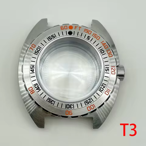 Abalone Watch Case For Sub 300T Diver Watches For Seiko NH35 NH36 Movement For 28.55mm Dial PVD Blac