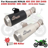 For Kawasaki Ninja 400 250 300 Z400 EX400 EX300 EX250 Full System Motorcycle GP Exhaust Escape Moto Muffler Middle Link Pipe