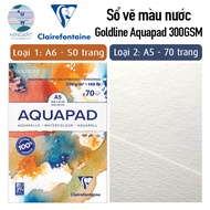 Clairefontaine Goldline Aquapad 300gsm watercolor drawing book - A6 / A5