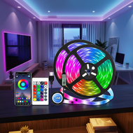 TV Backlight RGB LED Strips - 5V USB, Bluetooth APP Control, 24-Key Remote, Flexible Color Changing 