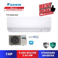 Daikin FTKF Series (R32) Standard Inverter Aircond (Built-in Wifi) 1HP/1.5HP/2HP/2.5HP FTKF25C / FTK