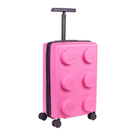 樂高®，紫粉色2x3 方塊經典造型20吋行李箱