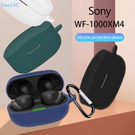 Cool3C Soft Silicone Case For WF-1000XM4 Earphone Cover Protector Charging Box Shell Wireless Headphones Protector Shell With Hook HOT