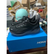 2022 Ready Stock HOKA ONE ONE Clifton 8 All Black Shock Absorption Breathable Running shoes Climbing shoes G403