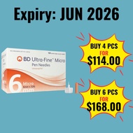 BD Ultra Fine PRO Pen Needle 32G x 6mm 100's Instant Performa Freestyle Accu Chek