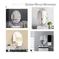 20*30cm Oval Wall Glass Mirror Sticker/Portable Glass Sticker