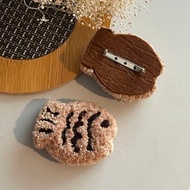 鯛魚燒 俄羅斯刺繡 戳戳繡 胸針 扣針 材料包