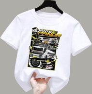 atasan kaos anak laki laki gambar bus mania kids panda lengan pendek Tshirt kids bus panda 1-12tahun