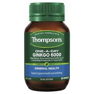 NEW THOMPSON'S One-A-Day Ginkgo 6000 60 Capsules Thompsons