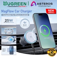 IPHONE UGREEN MagFlow Car Charger Magnetic Wireless Fast Charging 25W For Androidiphone