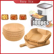 100Pcs Square/Round Air Fryer Paper Disposable Cooking Paper for Air Fryer Using