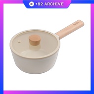 [roddin] Woody IH Induction Saucepan (Titanium/Ceramic Coating, Wood Handle), 18cm, 1pc / Korean Sau