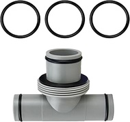 JAMSSOW T-Piece Extension for Hose Connector 38 mm to 32 mm, Pool Adapter for Intex Bestway Coleman,