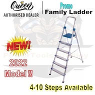 【In stock】QUEEN DOMESTIC FAMILY LADDER 150KG HEAVY DUTY ALUMINIUM LADDER (3-10 STEPS) M0NA