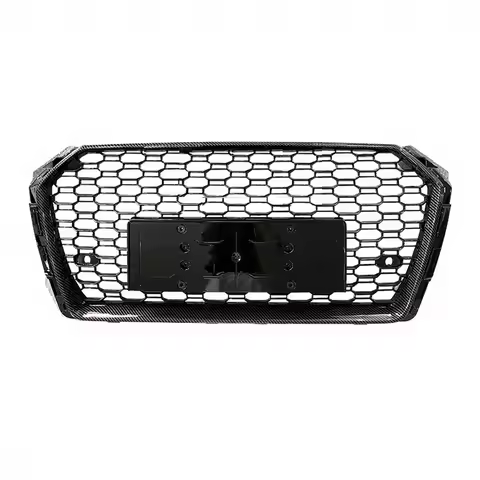 High Quality Car A4 S4 Carbon Fiber Honeycomb Front Grill RS4 Style Look Front Bumper Grill For Audi