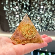 【白水晶+黃水晶+太陽石】奧根能量塔Orgonite (6cm/5cm/4cm)