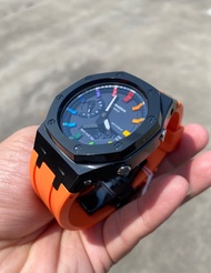 Casio G-Shock GA-2100 Mod AP Rainbow Black Orange Spot ไม่ซ้ำใคร