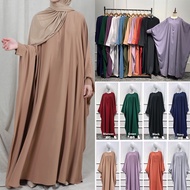 SHUNAICHI Plain Baju Kelawar Muslimah Plus size Dress for Women Muslim Kaftan