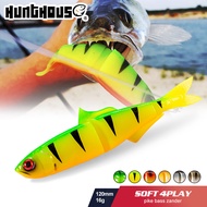 Hunthouse Soft Fishing Lure Savage Gear Cannibal Wobbler Silicone Swimbait 120mm 16g 3PCS Saltwater 