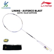 New! Badminton Racket lining Axforce Blast Li-Ning Ax Force Blast White Blue Sapphire