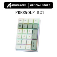 FREEWOLF K21 21-Key Wireless Mechanical Keyboard BT/2.4Ghz/USB-C Connection Colourful Lighting Full 