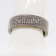 Titanium Steel Flexible Shape Rings US Size 9 Silver Mesh Accessories Aksesori Perak Cincin Guys Men