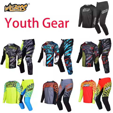 Willbros Youth Kid Jersey and Pants Combo Dirt Bike Motocross Offroad Enduro MX Racing Children Boy'