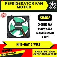 SHARP REFRIGERATOR MOTOR FAN / KIPAS PETI SEJUK 3 Wire DC Fan Motor DC15V 0.28A