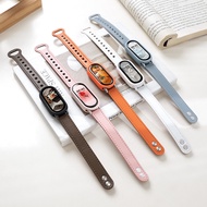 Leather Strap+Case for Xiaomi Mi Band 9 8 Bracelet Wristband Watch Band for Mi Band 9 Mi Band 8 Smar