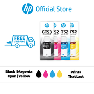 HP GT53 / GT52 Original Ink Bottle (Black/Cyan/Magenta/Yellow) | Compatible with HP Smart Tank Print