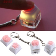 BUIES Cat Paws Corgi Buttock Keycap, LED Silicone Pink Cat Claw Keycap Key Chain, Keyboard Button Ke