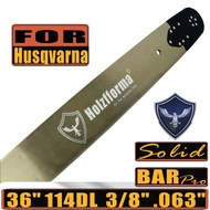 Holzfforma PRO 36inch 3/8 .063 114DL Solid Guide Bar For Hus 281 288 365 372 385 390 394 395 480 562