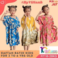 Kaftan Budak ( Ages 3 to 6) | Fit 18 to 28kg | Elastic Waist | Baju Kelawar Budak Getah | Kaftan Batik Viral Budak Kids