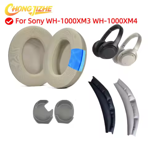 Replacement Ear Pad for Sony WH-1000XM3 WH-1000XM4 Headphones Mesh / Ice gel / Leather Earpads Earmu
