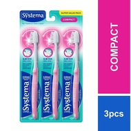 SYSTEMA Toothbrush Super Value Pack 3s Compact -Berus gigi SYSTEMA