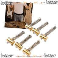 LETTER 6pcs Brass Saddles Set​, Brass ​Tele Style​ ​Telecaster Saddles, ​Guitar Bridge Saddles​ ​Ele