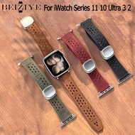 Beiziye Leather Band For IWatch Series 11 10 46mm 42mm Strap Magnetic Bracelet For IWatch Ultra 3 2 