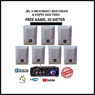 EKSLUSIF Speaker JBL 4 inch paket usaha kantor - caffe - warung