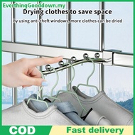Ed 5 Pcs Supermarket Clothing Store Iron Card Square Tube Hook Dormitory Home Balcony With 5 Balls O