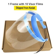 Face shield 1 frame+10 films medical face shield plastic film