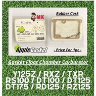 GASKET Float Chamber Carburetor Yamaha RXZ Y125z TXR RD125 RZ125 RS100 DT100 DT125 DT175🍎Apple Gaske
