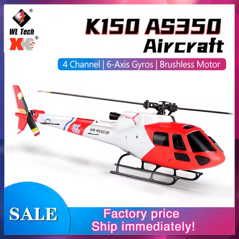 2026 WLtoys K150 RC Helicopter AS350 Aircraft 4CH Gyroscope Brushless Motor With Altitude Optical Fl