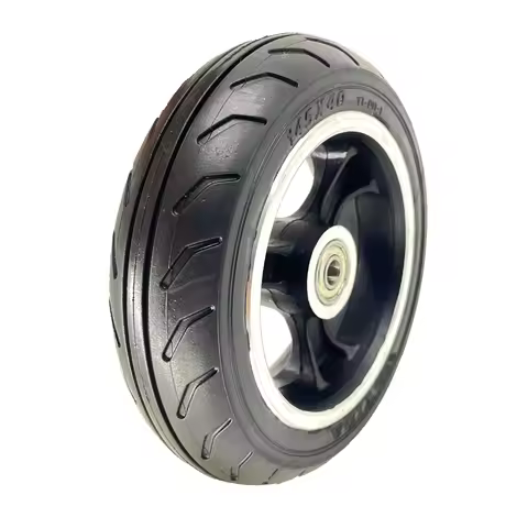 145x40 Wheel Solid Tire and Aluminum Alloy Rim for Foldable Carbon Fiber Electric Scooter 5.5-6 Inch