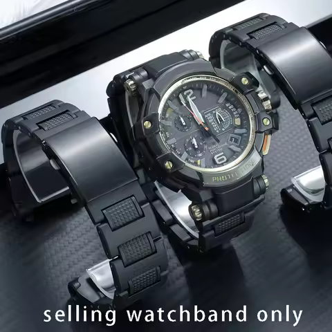 DIY Fashion Wristband for Casio GPW-1000 Series Special Composite Plastic Steel Watch Strap Sport Li