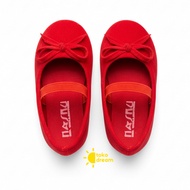MERAH Cute Baby Flatshoes for Girls 1 2 3 4 5 Years Old Red Black - IB51