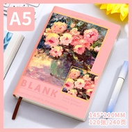 Travel Stamp Book A5 Size Oil Painting Notebook Vintage Style On-The-Go Stamp Album Museum Souvenir